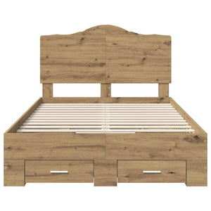 Struttura del letto Rovere artigianale 135 x 190 cm 3413620