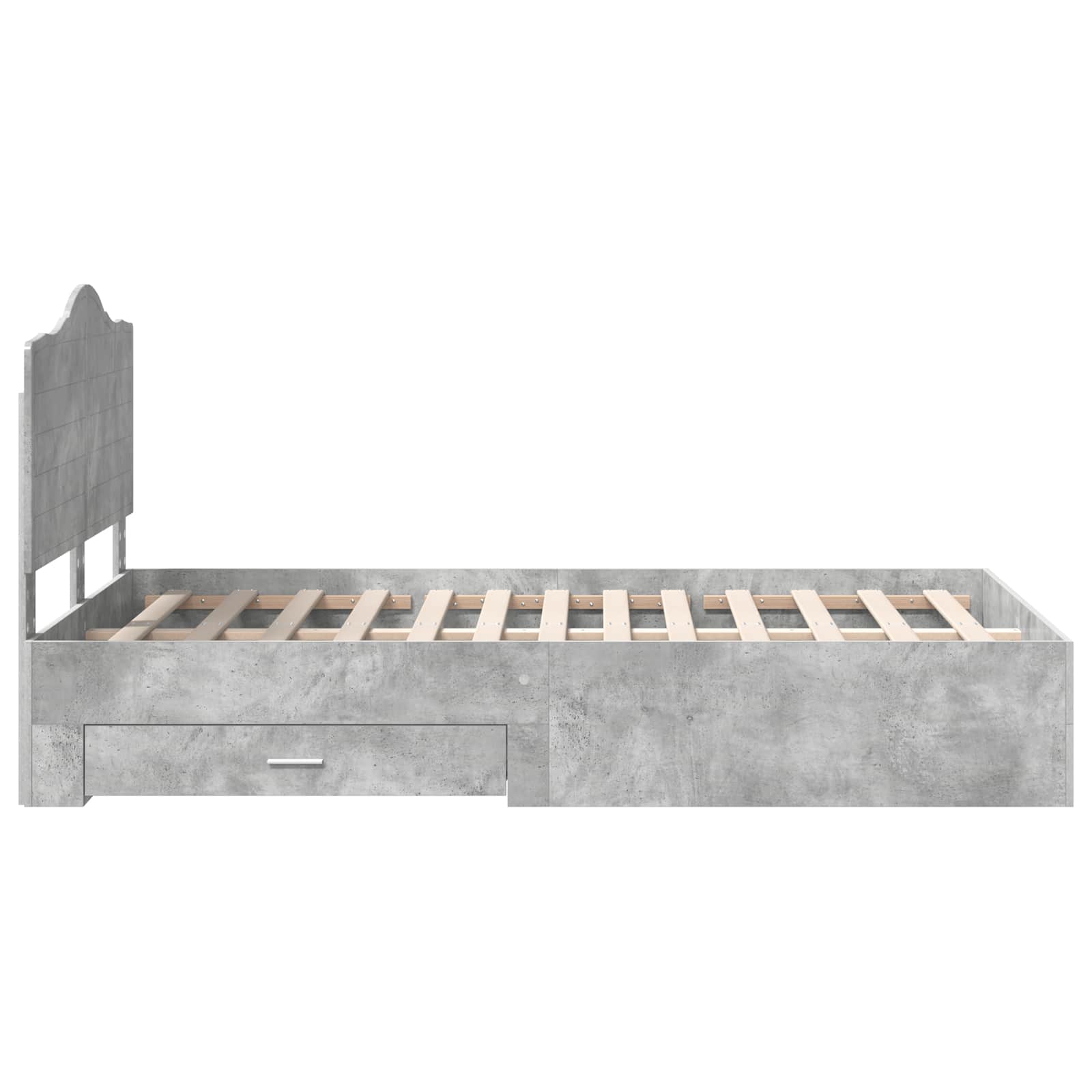 Struttura del letto con testiera Grigio cemento 120 x 200 cm 3413624
