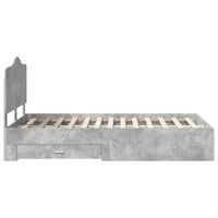 Struttura del letto con testiera-Giroletto con Testiera Grigio cemento 120 x 200 cm 535051