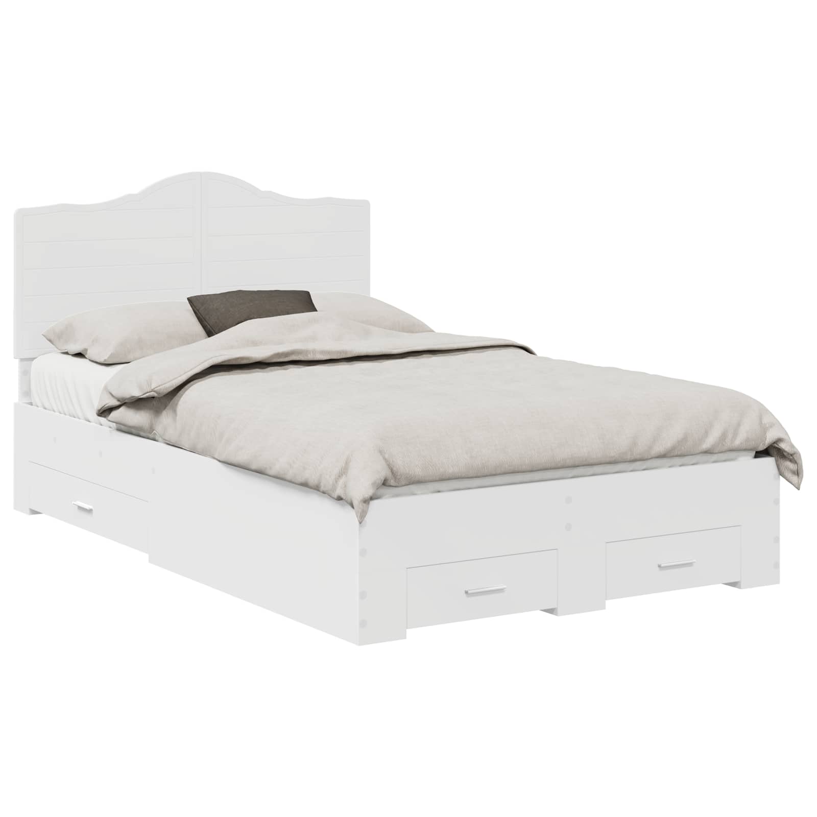 Struttura del letto Bianco 120 x 190 cm Legno multistrato 3413630