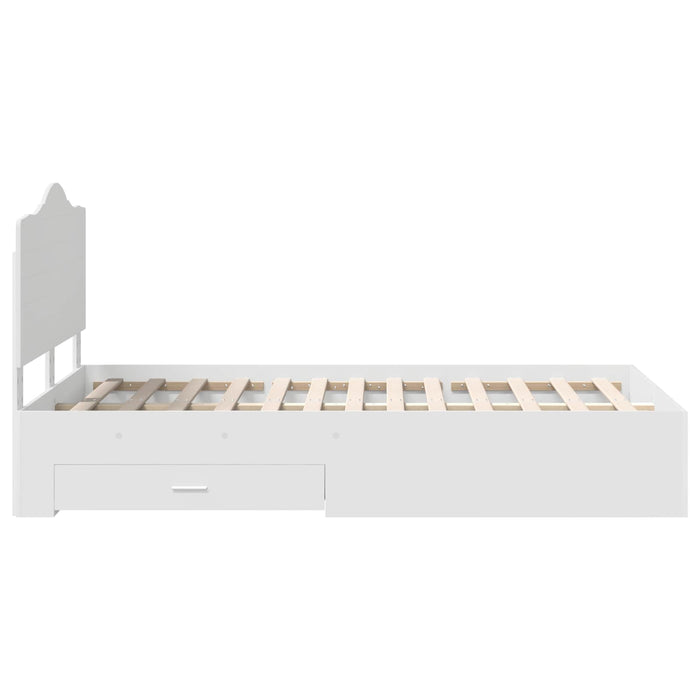 Struttura del letto Bianco 120 x 190 cm Legno multistrato 3413630