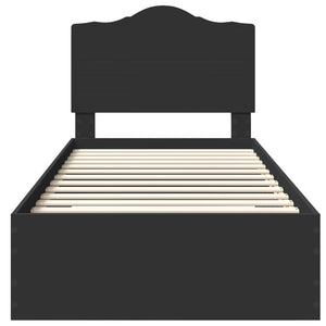 Struttura del letto Nero 100 x 200 cm Legno multistrato 3413640