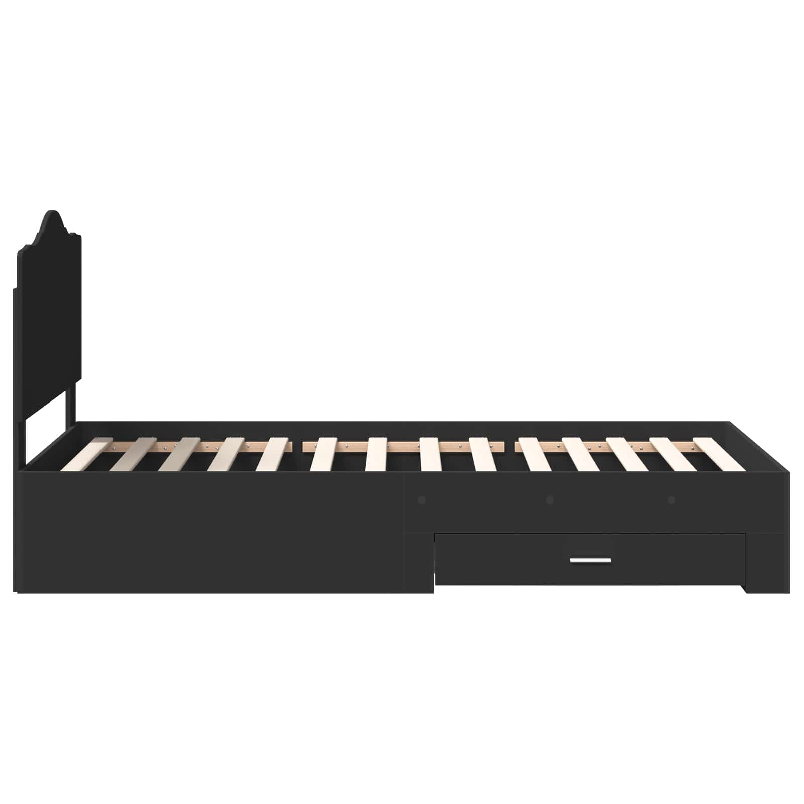 Struttura del letto Nero 100 x 200 cm Legno multistrato 3413640