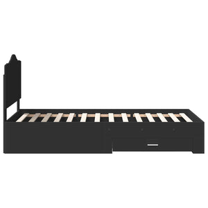 Struttura del letto Nero 100 x 200 cm Legno multistrato 3413640