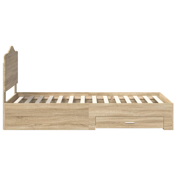 Struttura del letto Rovere Sonoma 90 x 200 cm Legno multistrato 3413650