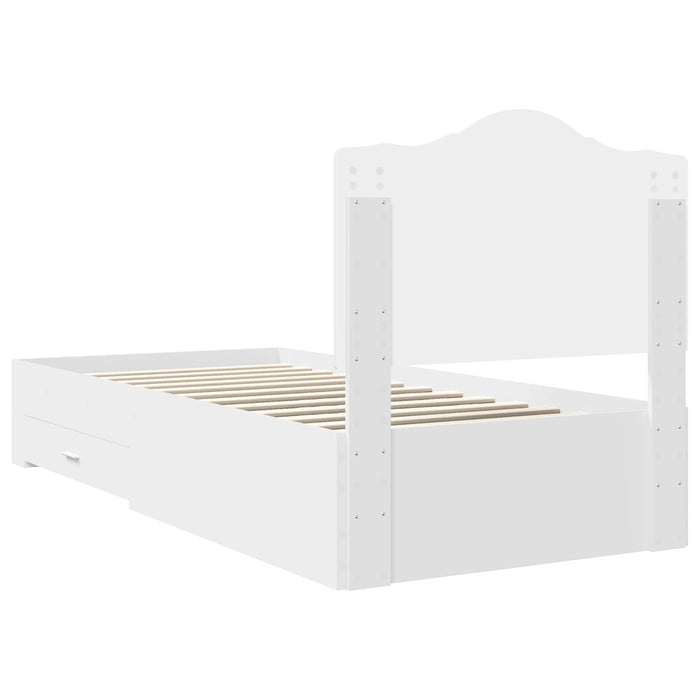 Struttura del letto Bianco 90 x 190 cm Legno multistrato 3413657