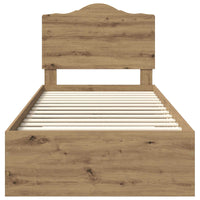 Struttura del letto con testiera Rovere artigianale 90 x 190 cm 3413665