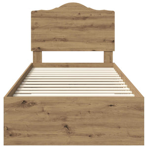 Struttura del letto con testiera-Giroletto con Testiera Rovere artigianale 90 x 190 cm 873828