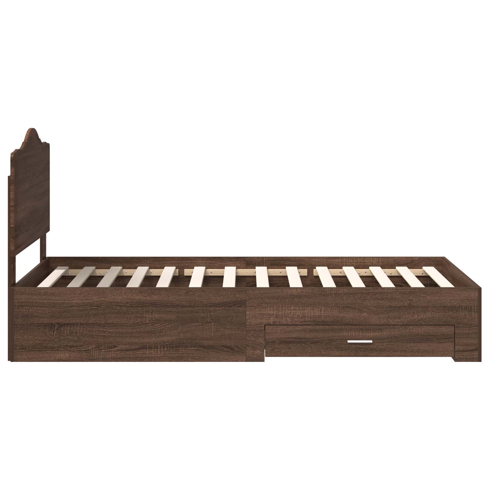 Struttura del letto con testiera-Giroletto con Testiera Rovere Marrone 75 x 190 cm 461409