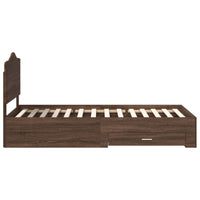 Struttura del letto con testiera-Giroletto con Testiera Rovere Marrone 75 x 190 cm 461409