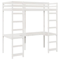 Struttura per letto soppalco Bianco 75 x 190 cm Pino massello 3414557