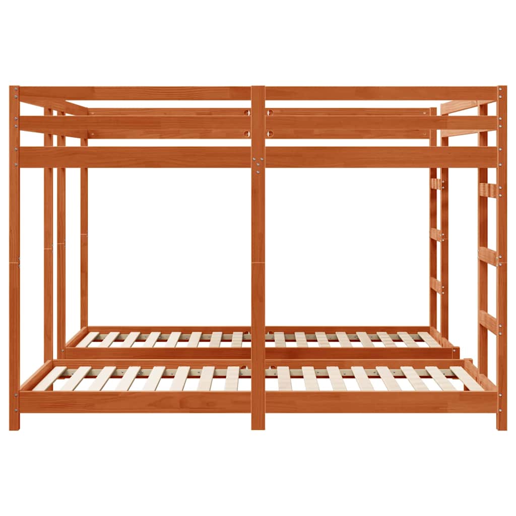 Struttura letto a castello triplo Marrone cerato 200 x 200 cm 3414560