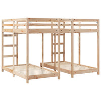 Struttura letto a castello triplo Marrone 160 x 200 cm 3414561