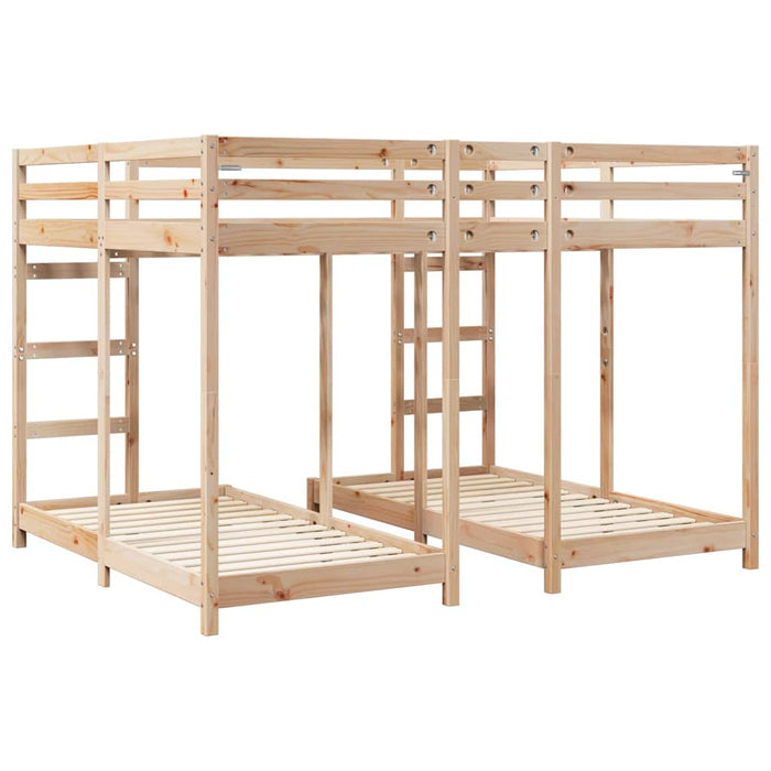 Struttura letto a castello triplo Marrone 160 x 200 cm 3414561