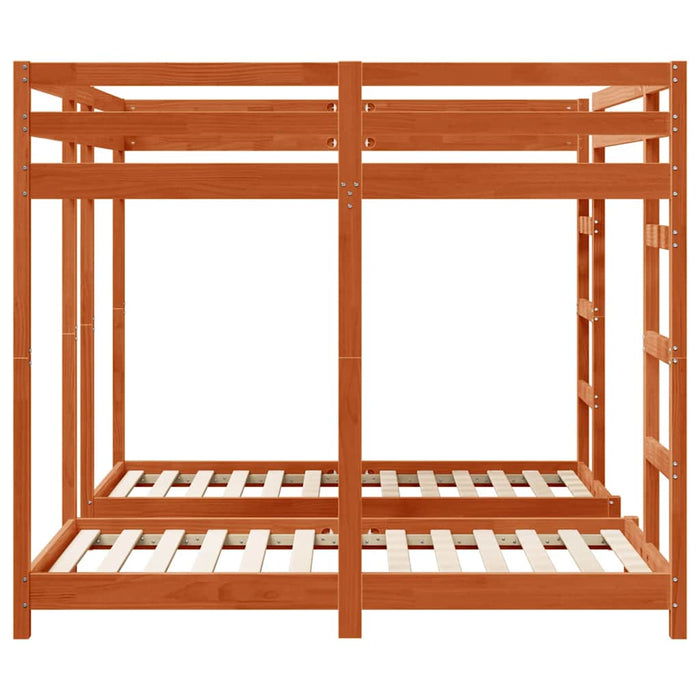 Struttura letto a castello triplo Cera marrone 160 x 200 cm 3414563