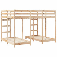 Struttura letto a castello triplo Marrone 140 x 200 cm 3414564