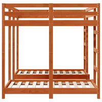 Struttura letto a castello triplo Cera marrone 140 x 200 cm 3414566