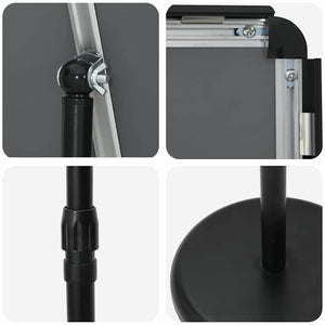 Espositori per Fiere Nero 25 x 25 x 125 cm Alluminio 42025191