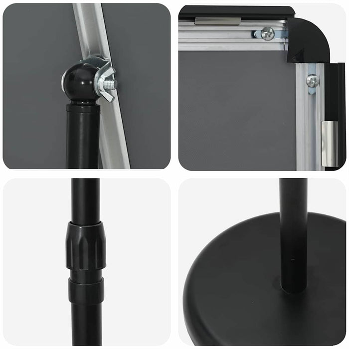 Espositori per Fiere Nero 25 x 25 x 125 cm Alluminio 42025191