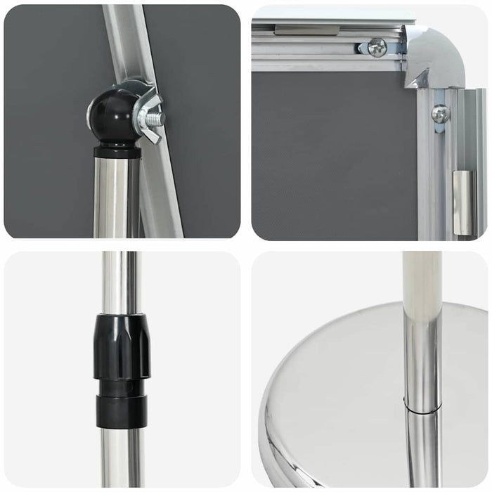 Espositori per Fiere Argento 25 x 25 x 125 cm Alluminio 42025192