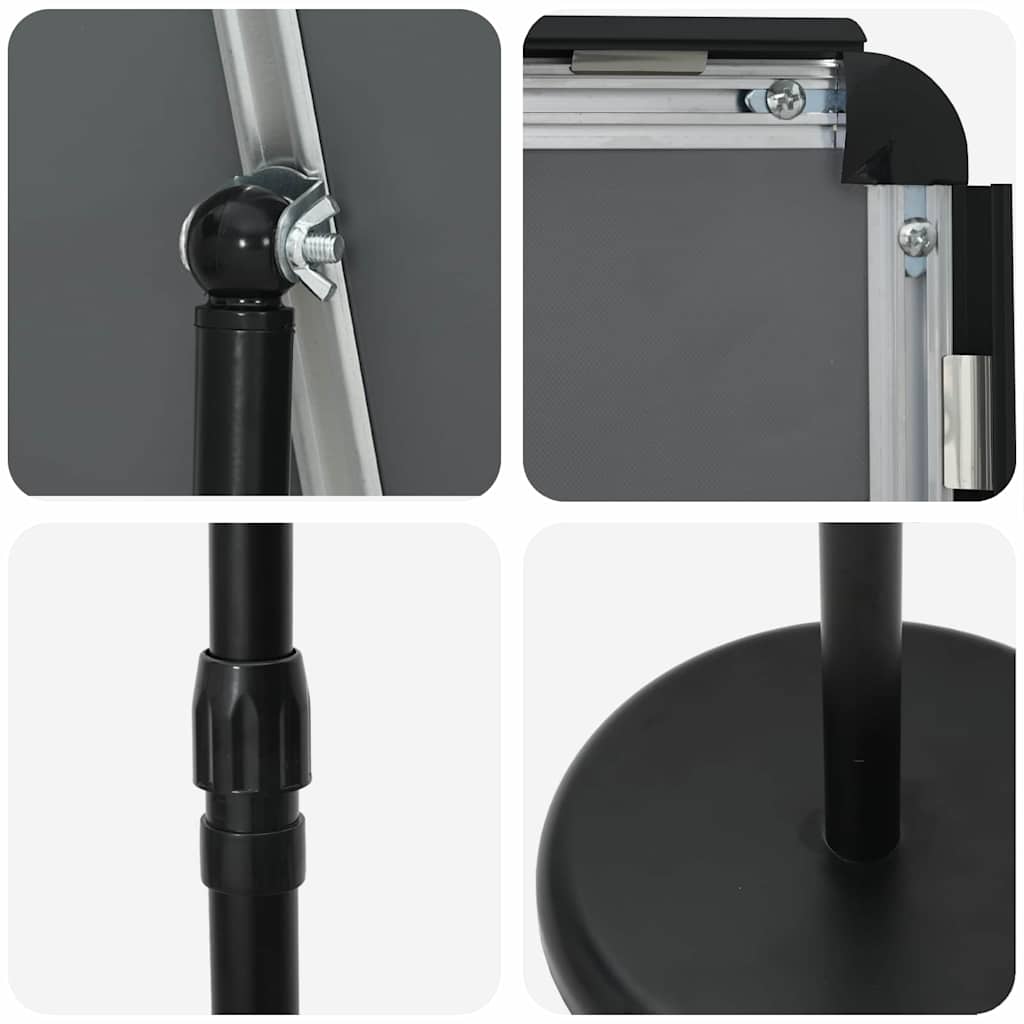 Espositori per Fiere Nero 25 x 25 x 125 cm Alluminio 42025195