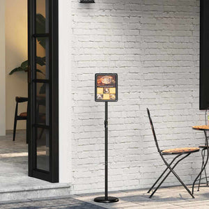 Espositori per Fiere Nero 25 x 25 x 125 cm Alluminio 42025195