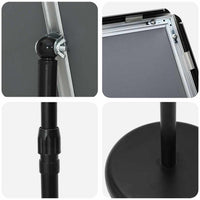 Espositori per Fiere Nero 25 x 25 x 125 cm Alluminio 42025197