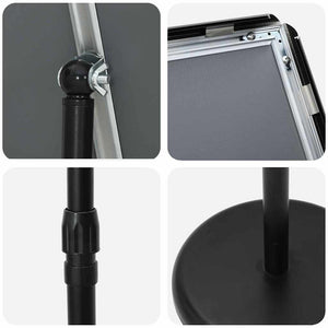 Espositori per Fiere Nero 25 x 25 x 125 cm Alluminio 42025197