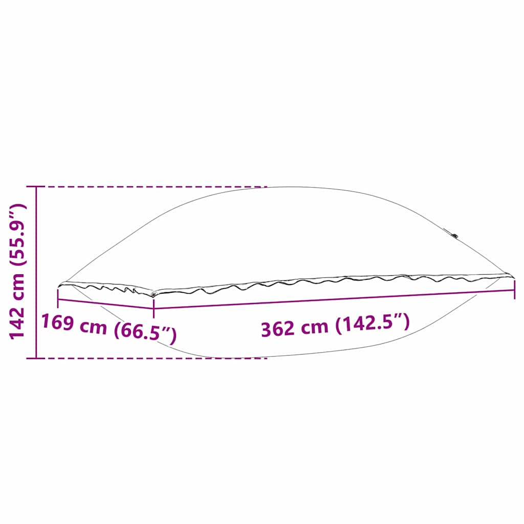 Cuscino da piscina Blu 400 x 200 x 140 cm PVC 42024534