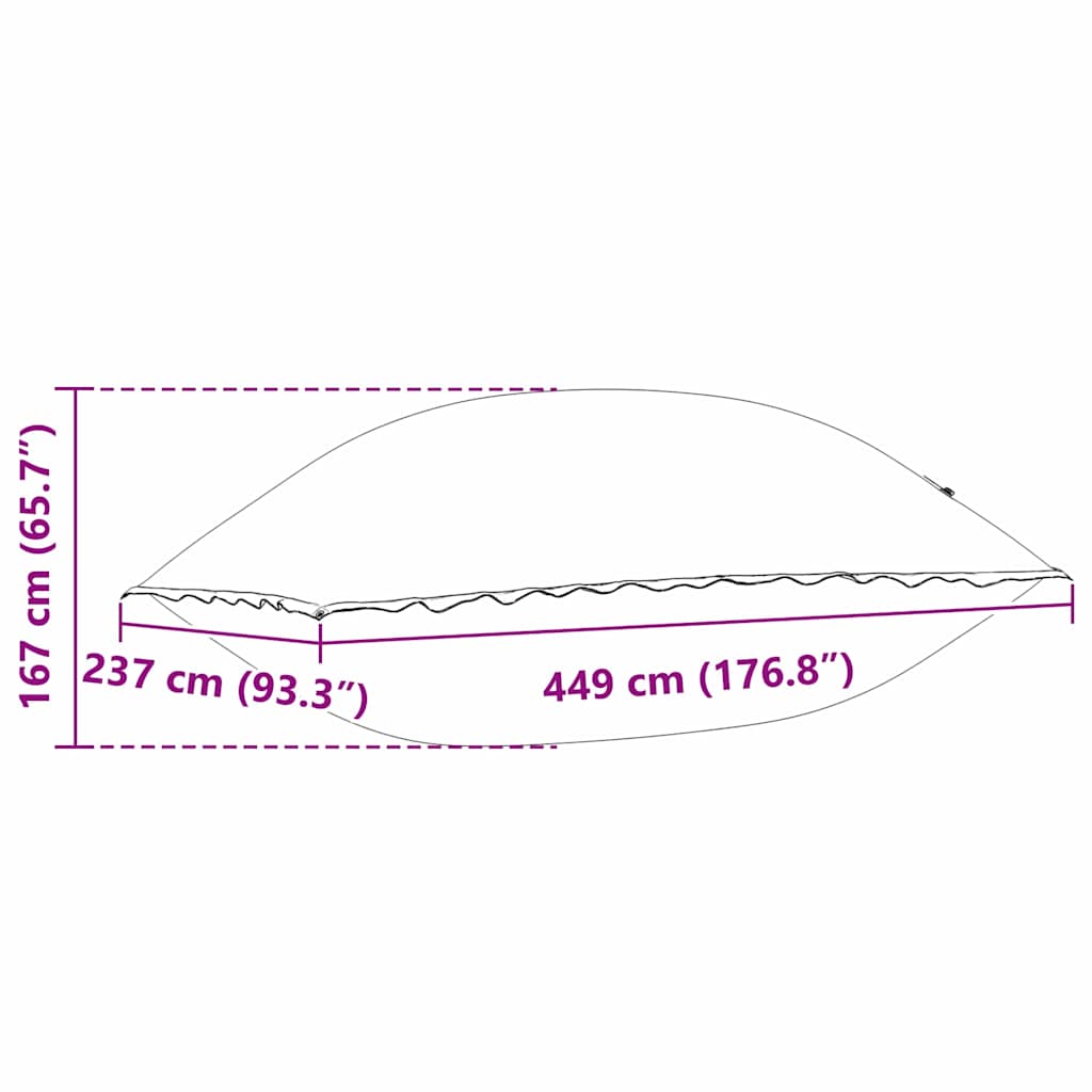 Cuscino da piscina Blu 400 x 200 x 140 cm PVC 42024535