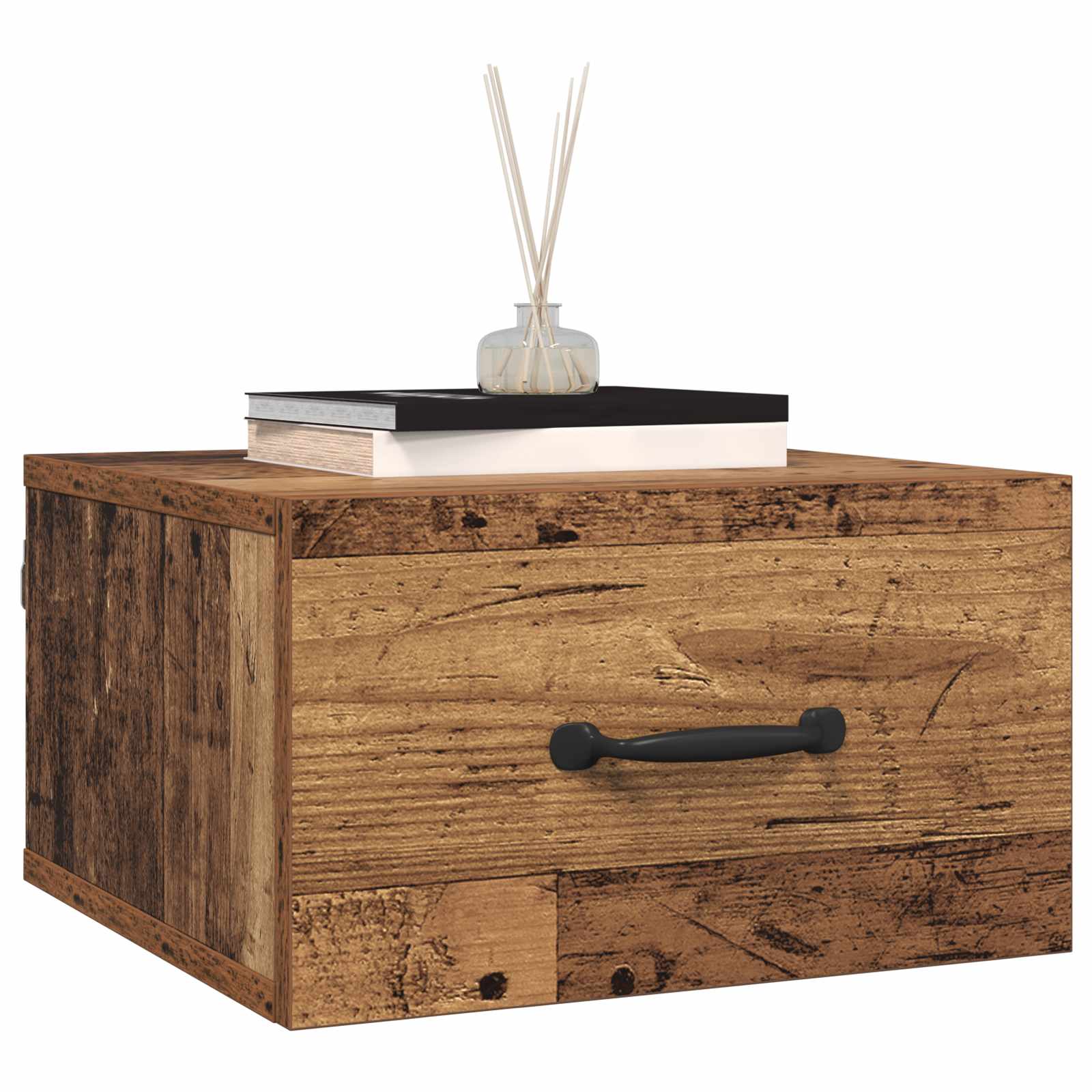 Armadio da Notte con cassetto Legno vecchio 35 x 35 x 20 cm 893632