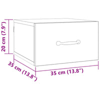 Armadio da Notte Rovere Nero 35 x 35 x 20 cm Legno multistrato 893634