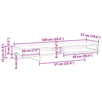 Supporto per Monitor Nero 100 x 27 x 13 cm Legno multistrato 8000993