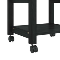 Carrello da Cucina Tinta unita Nero 88,5 x 40 x 48 cm 42027031