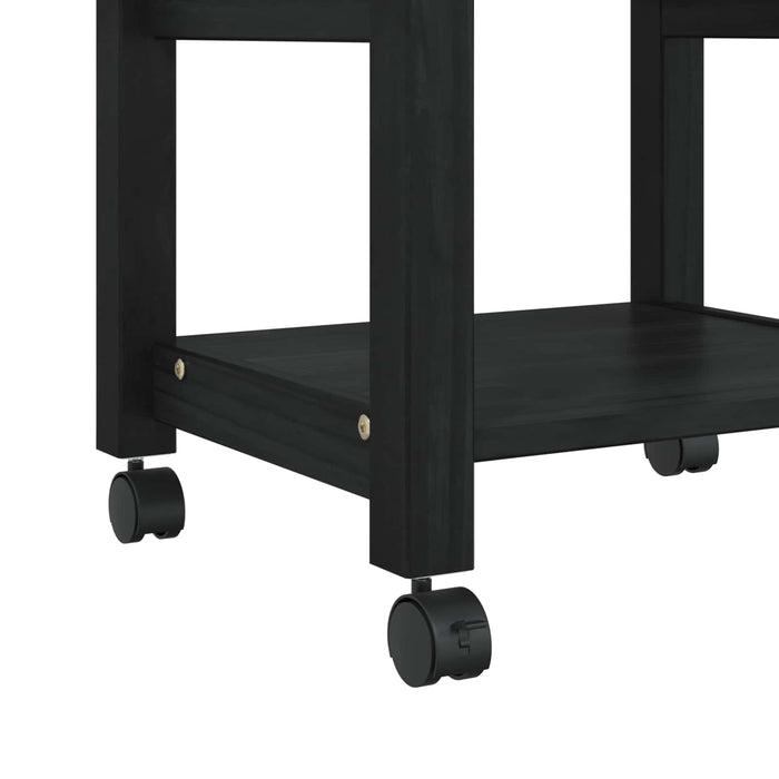 Carrello da Cucina Tinta unita Nero 88,5 x 40 x 48 cm 42027031