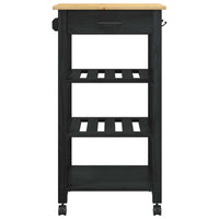 Carrello da Cucina Tinta unita Nero 88,5 x 40 x 48 cm 42027031
