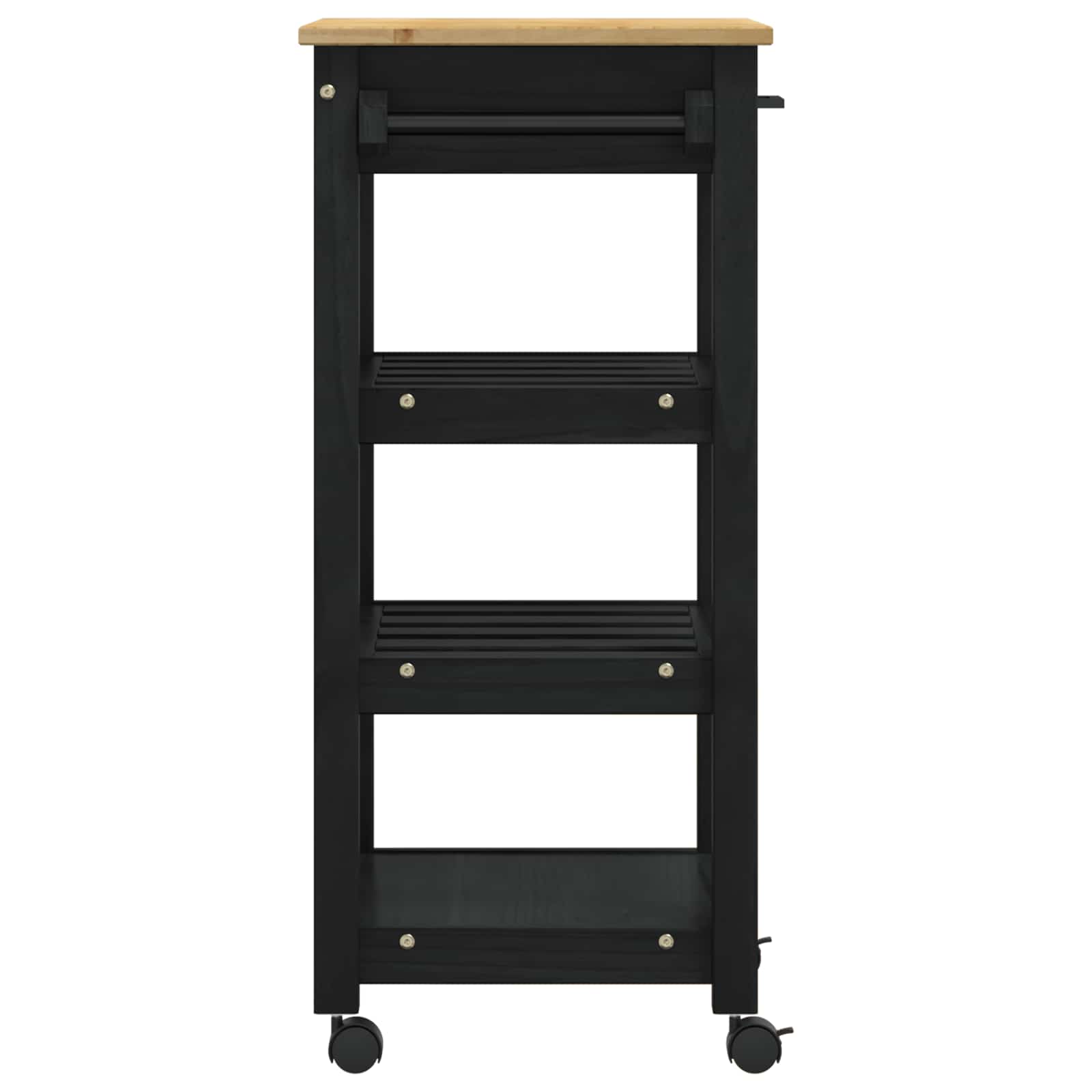 Carrello da Cucina Tinta unita Nero 88,5 x 40 x 48 cm 42027031