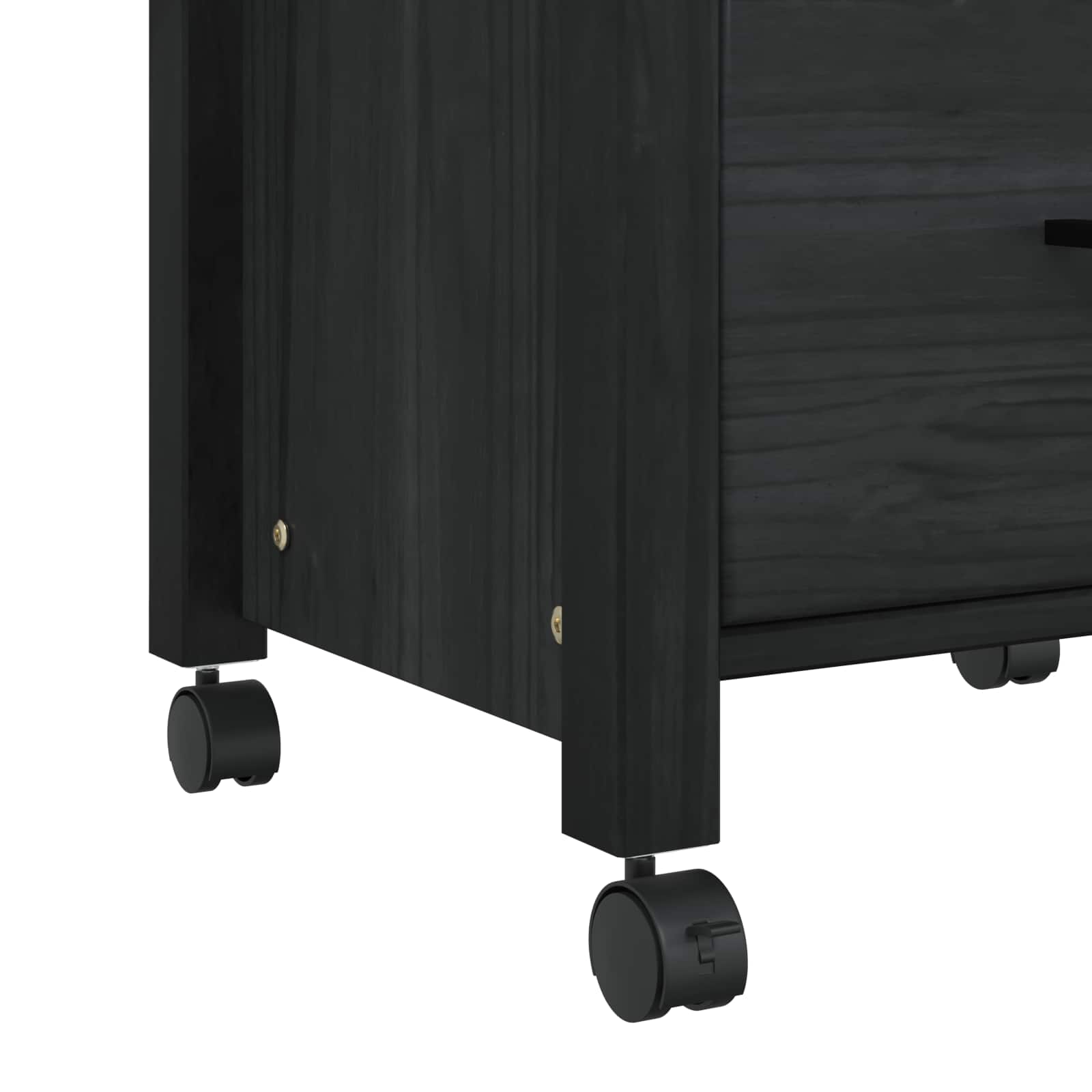 Carrello da Cucina-Scaffale per Cucina Tinta unita Nero 709236