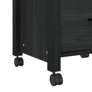 Carrello da Cucina-Scaffale per Cucina Tinta unita Nero 709236