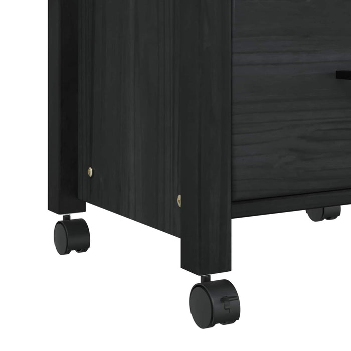 Carrello da Cucina-Scaffale per Cucina Tinta unita Nero 709236
