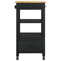 Carrello da Cucina Tinta unita Nero 42027033