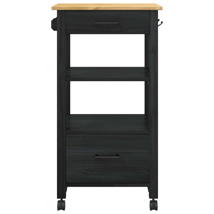 Carrello da Cucina Tinta unita Nero 42027033