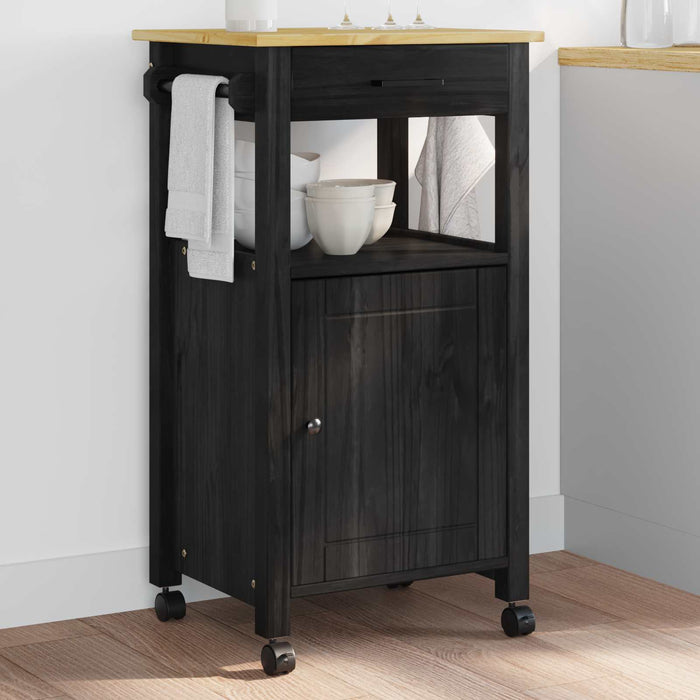 Carrello da Cucina Tinta unita Nero 42027034