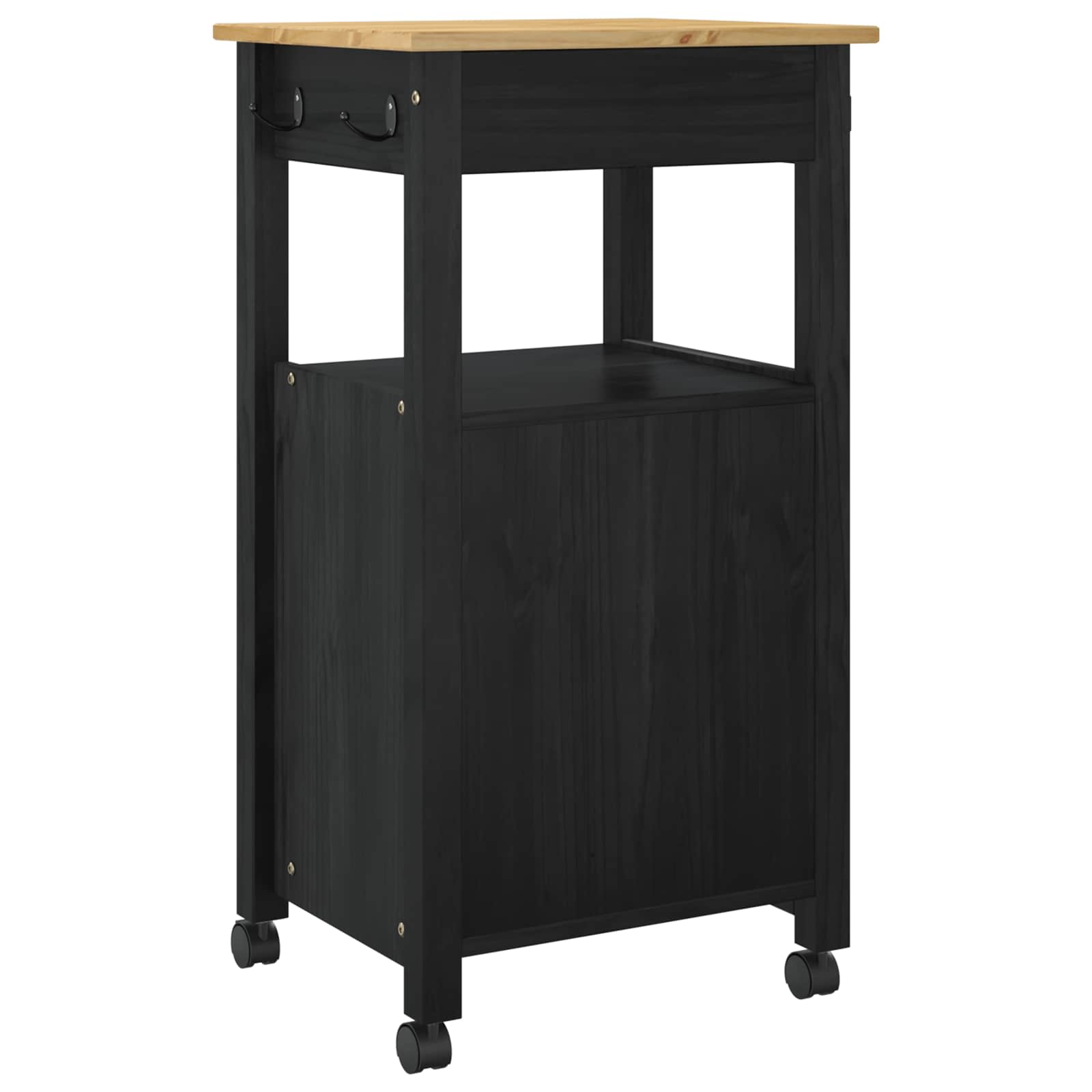 Carrello da Cucina Tinta unita Nero 42027034