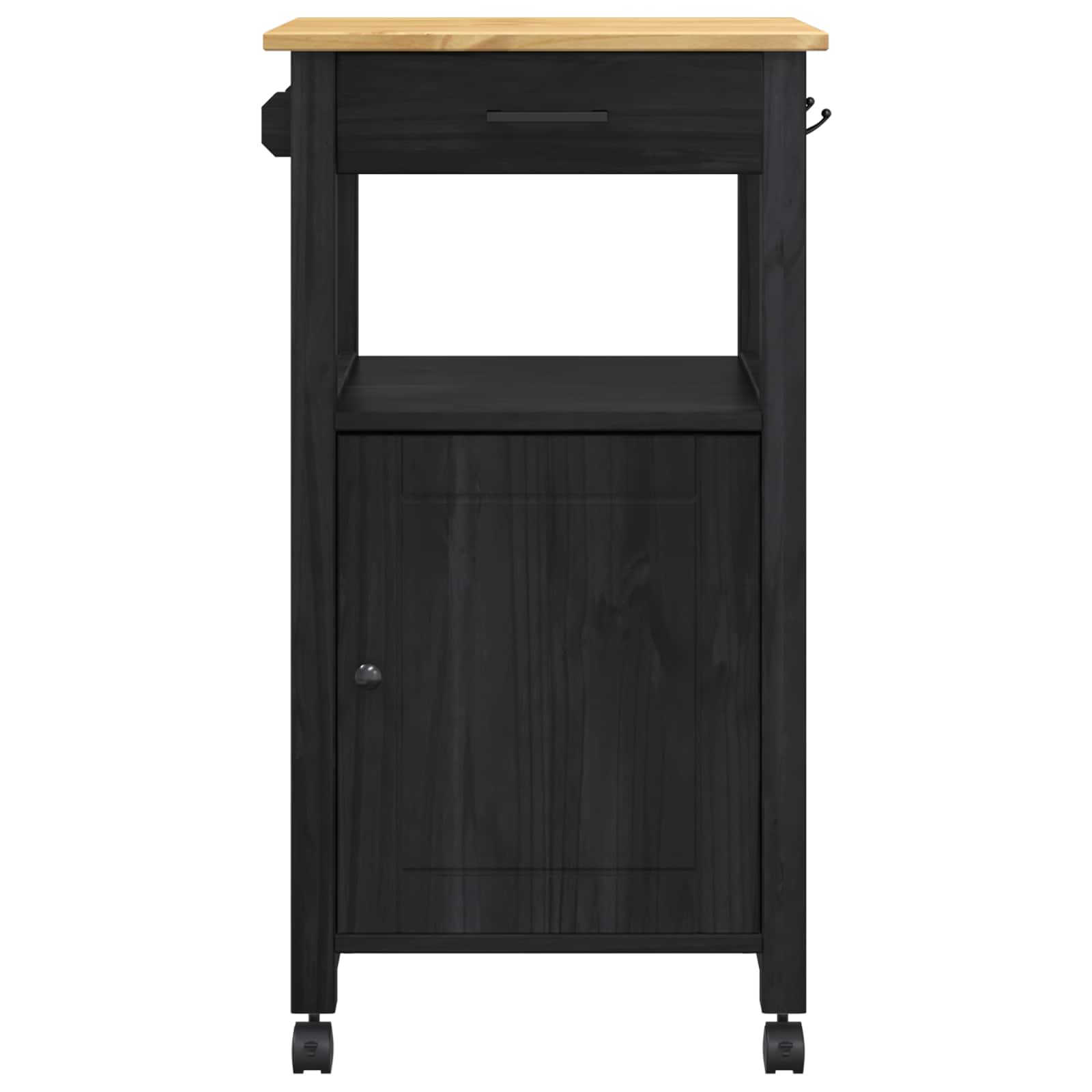 Carrello da Cucina Tinta unita Nero 42027034