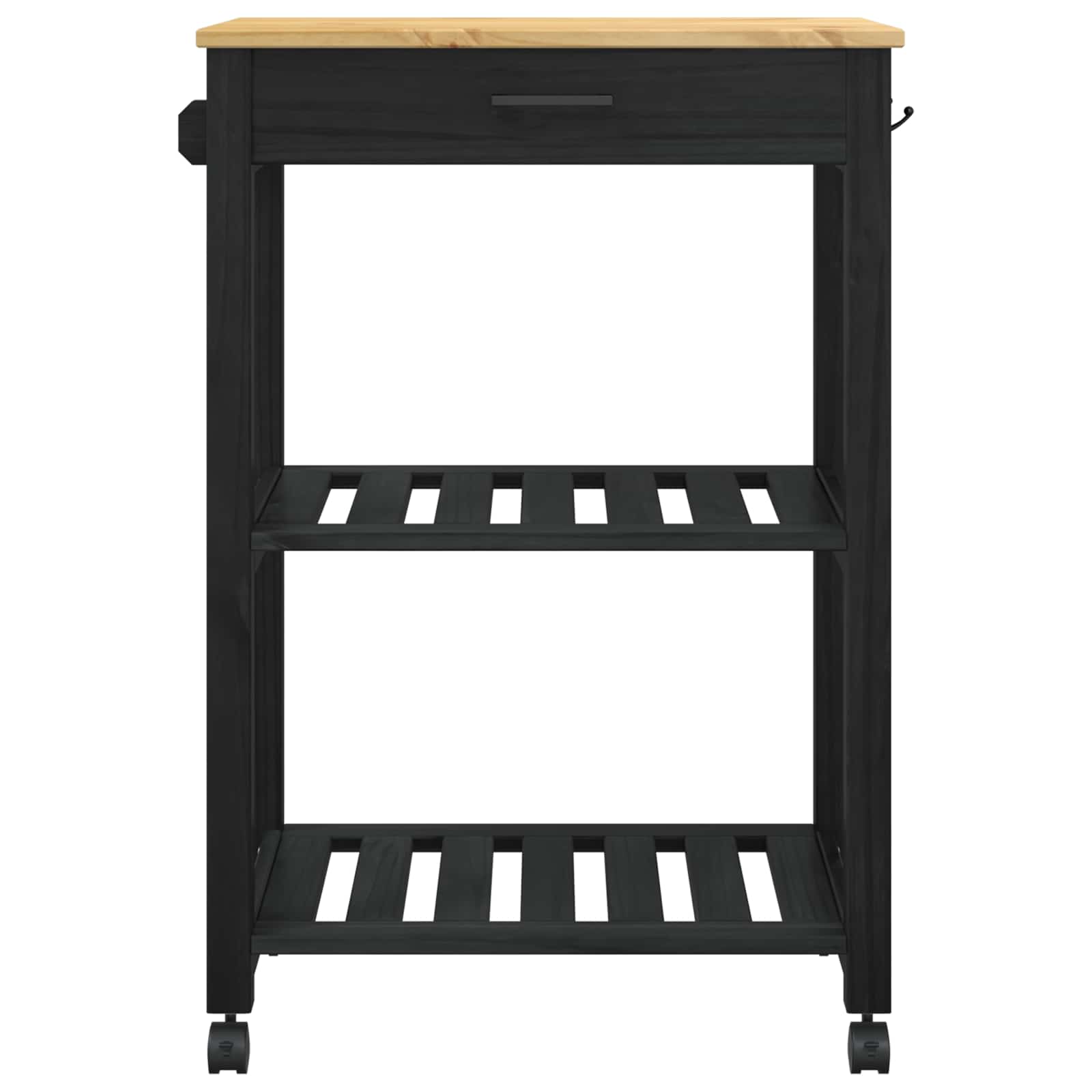 Carrello da Cucina Tinta unita Nero 88,5 x 40 x 60 cm 42027035