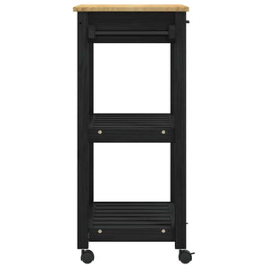 Carrello da Cucina Tinta unita Nero 88,5 x 40 x 60 cm 42027035