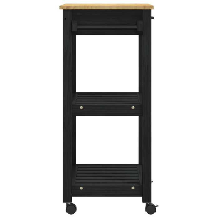 Carrello da Cucina Tinta unita Nero 88,5 x 40 x 60 cm 42027035
