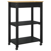 Carrello da Cucina Tinta unita Nero 88,5 x 40 x 60 cm 42027036