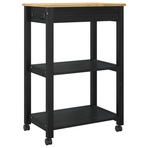 Carrello da Cucina Tinta unita Nero 88,5 x 40 x 60 cm 42027036